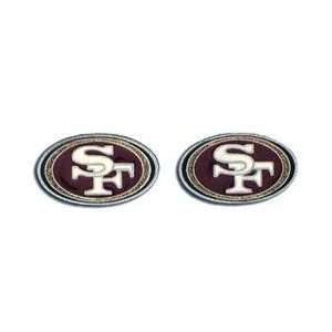    Studded NFL Earrings   San Francisco 49ers
