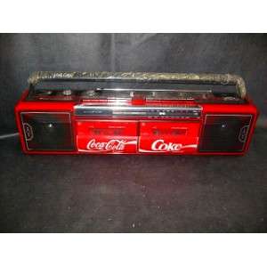 Coca Cola Coke Radio Tape Cassette Player Red Case Old  