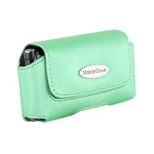  Mobile Glove Luxus Green satin medium horziontal case for 