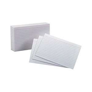  3 inch x 5 inch Ruled Index Cards   100 cards   White 