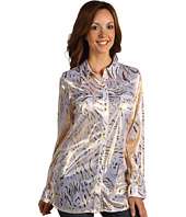 anne klein plus plus size zebra print drape blouse $ 85 00 