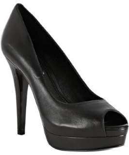 BCBGeneration black new calf Fatima peep toe platform pumps 