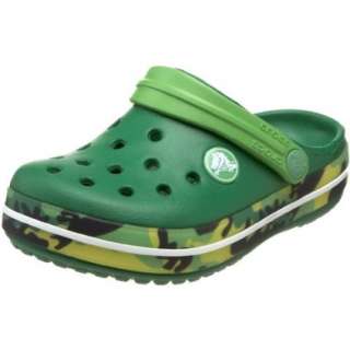 Crocs Crocband Dino Camo Clog (Toddler/Little Kid)   designer shoes 