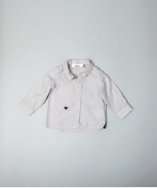 Christian Dior BABY grey and white striped cotton button front shirt 