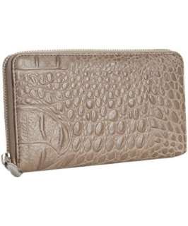 Furla sand croc embossed Zip Around XL continental wallet   