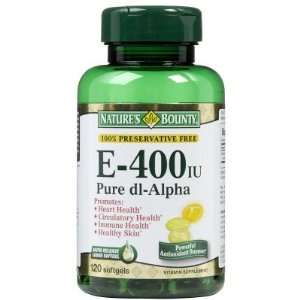  Natures Bounty  Vitamin E 400 IU, 120 softgels Health 
