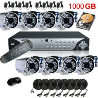   DVR Security System Surveillance IR Camera with Free 1000GB HDD  