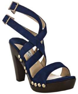 Jimmy Choo cobalt suede Unity strappy sandals   