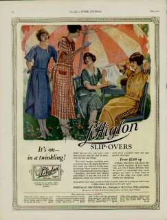 1922 LAIGLON FROCKS AD / COLORFUL FEMALES SEWING  