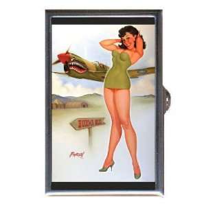  PIN UP GIRL WORLD WAR II AIRPLANE Coin, Mint or Pill Box 