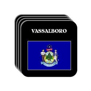 US State Flag   VASSALBORO, Maine (ME) Set of 4 Mini Mousepad Coasters