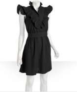 style #308300102 black cotton Sophia ruffle dress