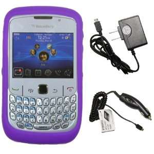 COMBO** Blackberry Curve 8500, 8510, 8520, 8530 Purple Silicone Skin 