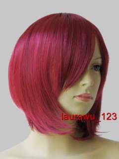 Nature New Style Short (30cm) Burgundy Red Party Cosplay Wig 49  
