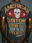   American Customs MOTOR CO Blk FIGHT BIKER MMA UFC T SHIRT MEN XXL