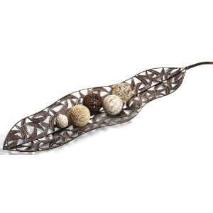   Metal Leaf Art Tray By Collections Etc Patio, Lawn & Garden