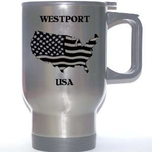  US Flag   Westport, Connecticut (CT) Stainless Steel Mug 