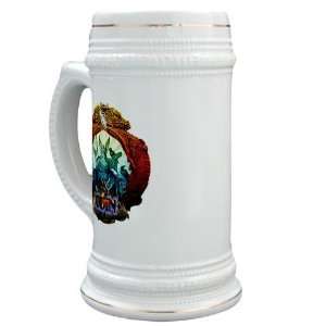 Odin Norse God Dragon Stein by  