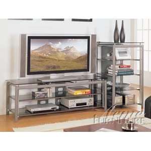  Metal Glass Top TV Stand and Rack Set #AC 012148