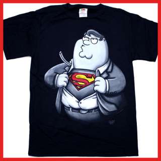 Family Guy Peter Superman Mens T Shirts Size S   2XL  