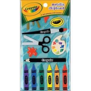 com Crayola Metallic Chipboard Adhesive Accents 14/Pkg, Crafts Arts 