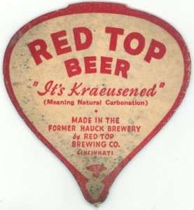 Scarce OLD Cincinnati Ohio RED TOP BEER Coaster  