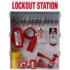 Brady Lockout Station with Padlocks, Tags, and Devices, Enclosed 