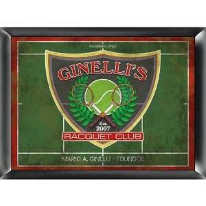  Traditional Racquet Club Personalized Pub Sign