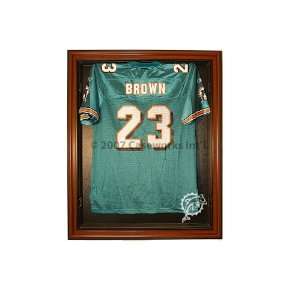 Miami Dolphins Football Jersey Display Case Cabinet Style with Classic 