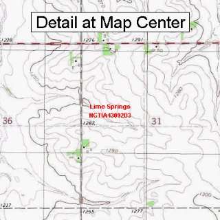  USGS Topographic Quadrangle Map   Lime Springs, Iowa 