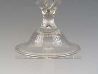 Antique Superb Dutch/German Engraved Wine Glass 18th C Bowling Cupido 