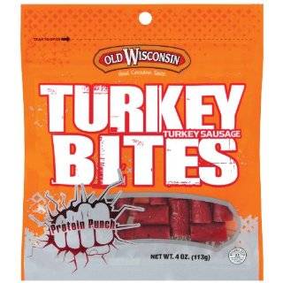 Old Wisconsin Turkey Sausage Snack Bites, 8 Ounce Pouches (Pack of 6 