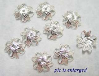 100 Leaf Design Silver Filigree Beadcaps Bead Cap  