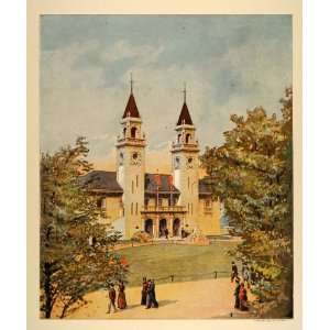 1893 Chicago Worlds Fair Colorado State Building Print   Original 