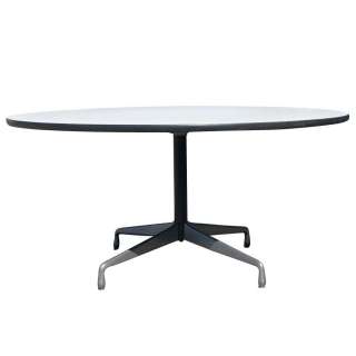 5ft Round Herman Miller Eames Aluminum Dining Table  