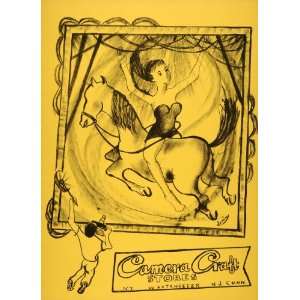  1952 Original Lithograph Acrobat Horse Dancer Camera Craft 