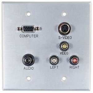  Cables To Go Audio/Video Faceplate. WP DBL ALUM HD 15 3 