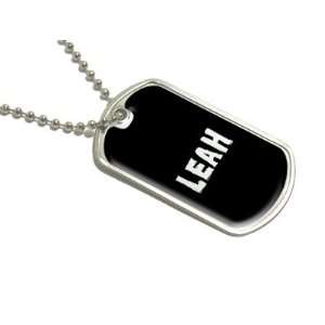 Leah   Name Military Dog Tag Luggage Keychain