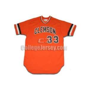   No. 33 Game Used Clemson Powers Baseball Jersey