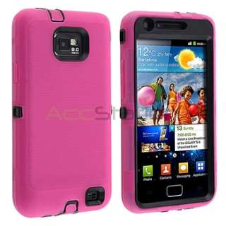 for Samsung Galaxy S II i9100, Black Hard / Hot Pink Skin Quantity 1 