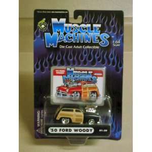    2000 Muscle Machines 164 Scale Black 50 Ford Woody Toys & Games