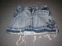 Bana Di Jeans Jean Skort With Sparkling Flower Size 14  