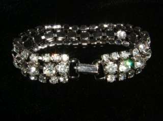   Set Clear Rhinestone Bracelet ~ Excellent Designer Quality ~ 7  
