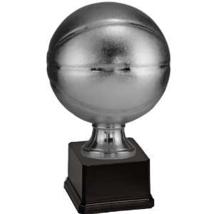 Mid Sized Silver Basketball Resin Trophy  Sports 