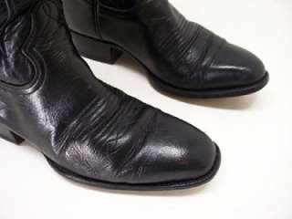 14 I MENS MONTANA black leather cowboy boots Size 10 D  