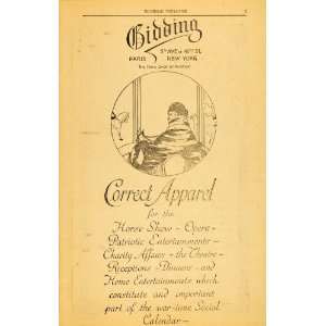  1917 Ad Bidding Apparel Clothing Horse Show Opera Shop 