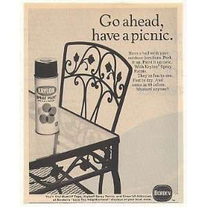 1970 Krylon Spray Paint Have Picnic Outdoor Furniture 