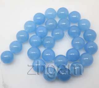 14mm blue jade round bead loose beads gem 15long  