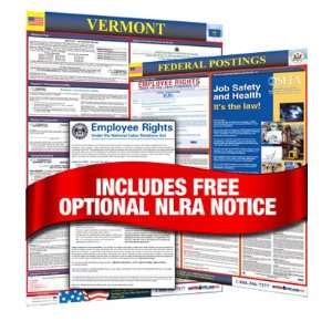  Vermont Labor Law Posters (State & Federal incl. NLRA 