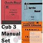   Farmall Cub Operators, Service and Parts Catalog 3 Manual Set IH